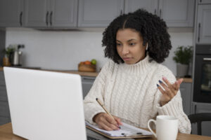 Work in the U.S. Legally: Visa Sponsorship Jobs Starting at $55,000 A woman applying for a visa online