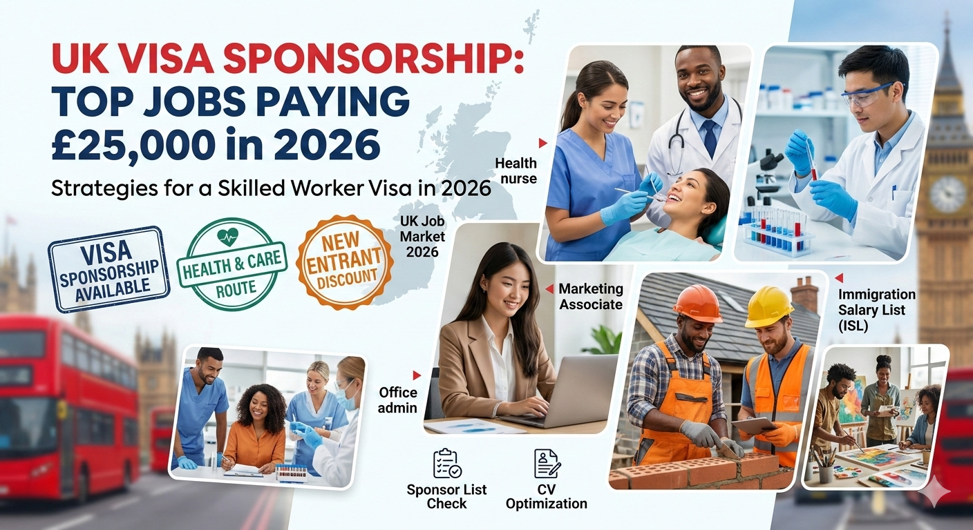 $25,000 High Paying Jobs in UK with Visa Sponsorship