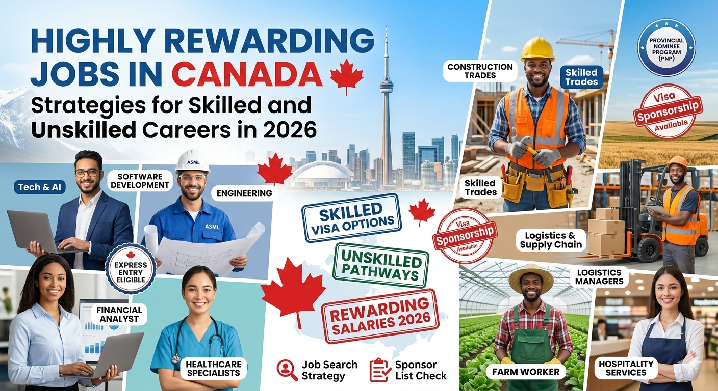 Highly Rewarding Jobs in Canada: for Skilled And Unskilled
